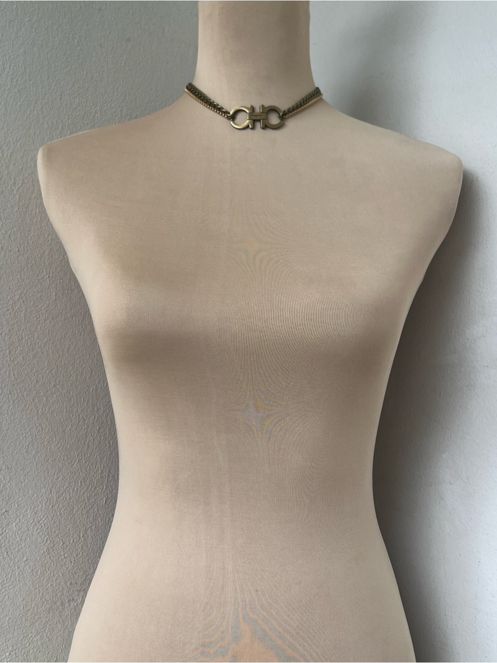 Salvatore Ferragamo Custom Necklace | Vintage Bronze Gancini Choker 15-17โ - Picture 6 of 7